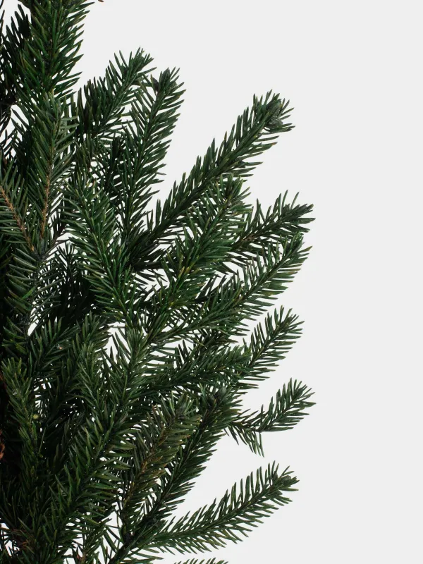 Ветка декоративная, 60 см, дерево/пенопласт, хвойный аромат, Бордовые ягоды и шишки, Bordo berry, image-3