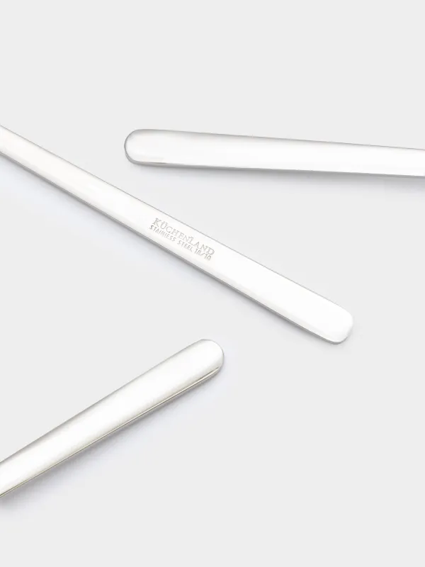 Ложка чайная, 6 шт, с длинной ручкой, сталь, Toscana, image-3