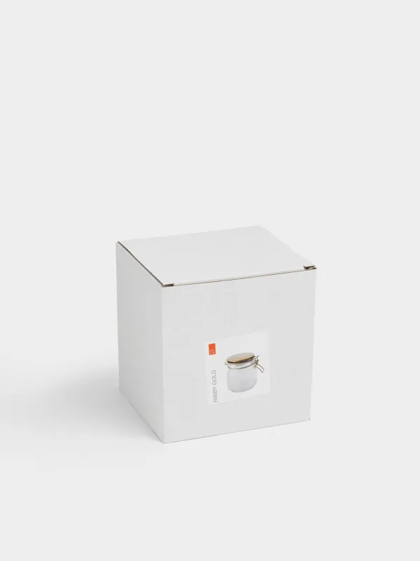 Банка для сыпучих продуктов, 500 мл, клипса, Ribby gold, image-5