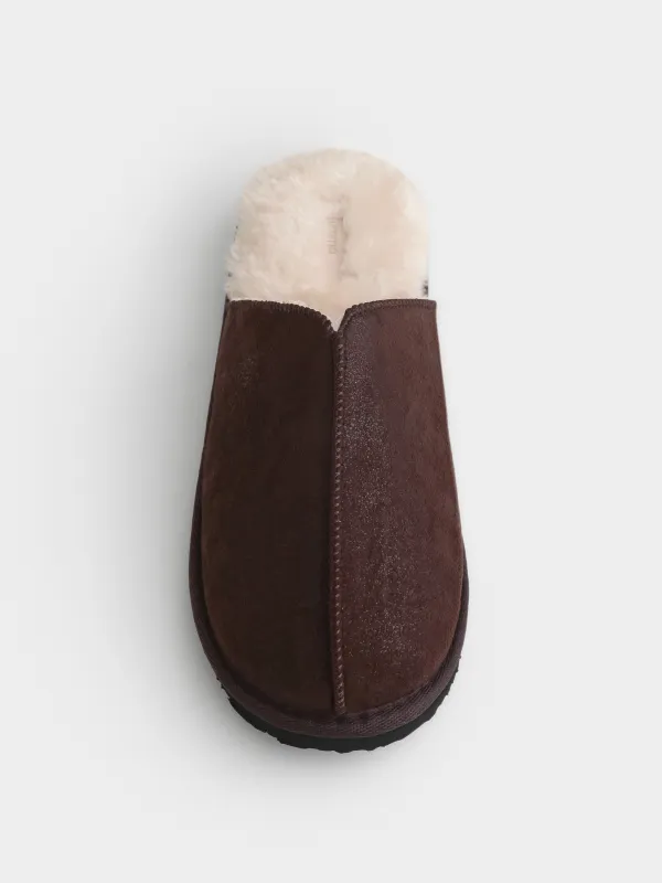 Тапочки из искусственной замши с меховой стелькой Suede, image-2