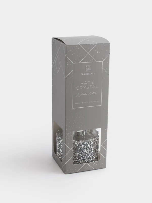Ароматический диффузор, 100 мл, серебристый, White Cotton, Кристаллы, Rare crystal, image-3