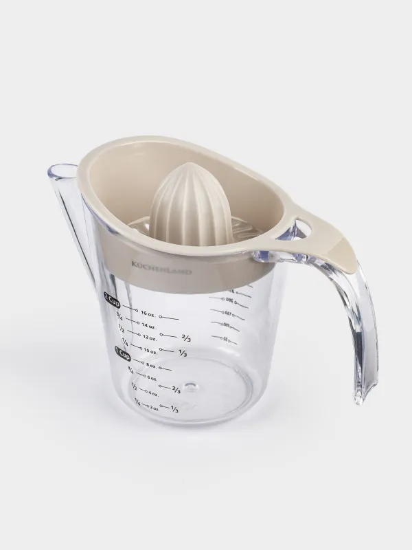 Соковыжималка для цитрусовых, 500 мл, с мерным стаканом, пластик, серая, Extra-light, image-4