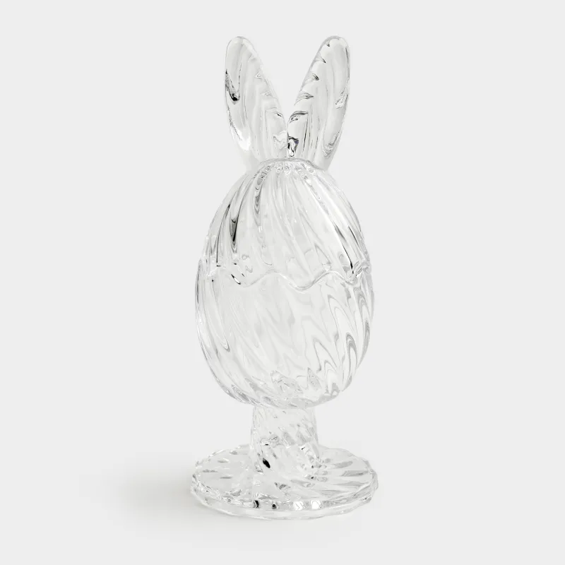 Конфетница, 8х22 см, 170 мл, на ножке, с крышкой, стекло Р, Ушки кролика, Camellia