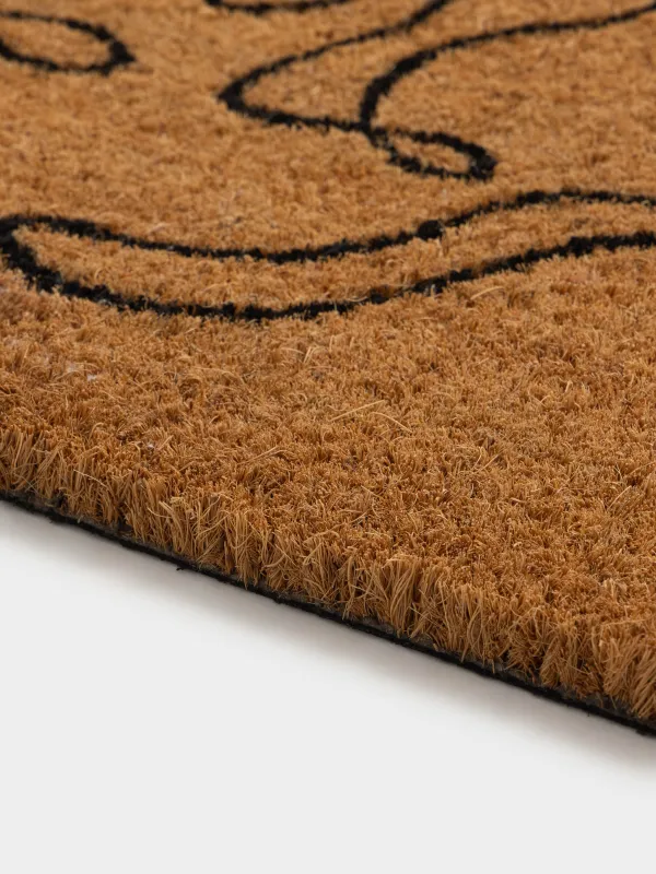 Коврик придверный, 40х60 см, кокос/ПВХ, коричневый, Коты, Cat, image-2