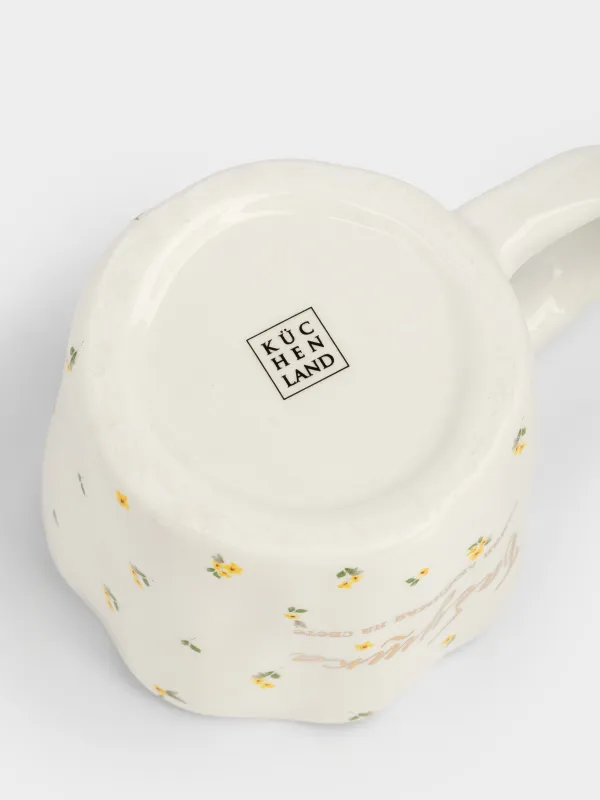 Кружка, 420 мл, Бабушка и мимоза, Crumple flower, image-3