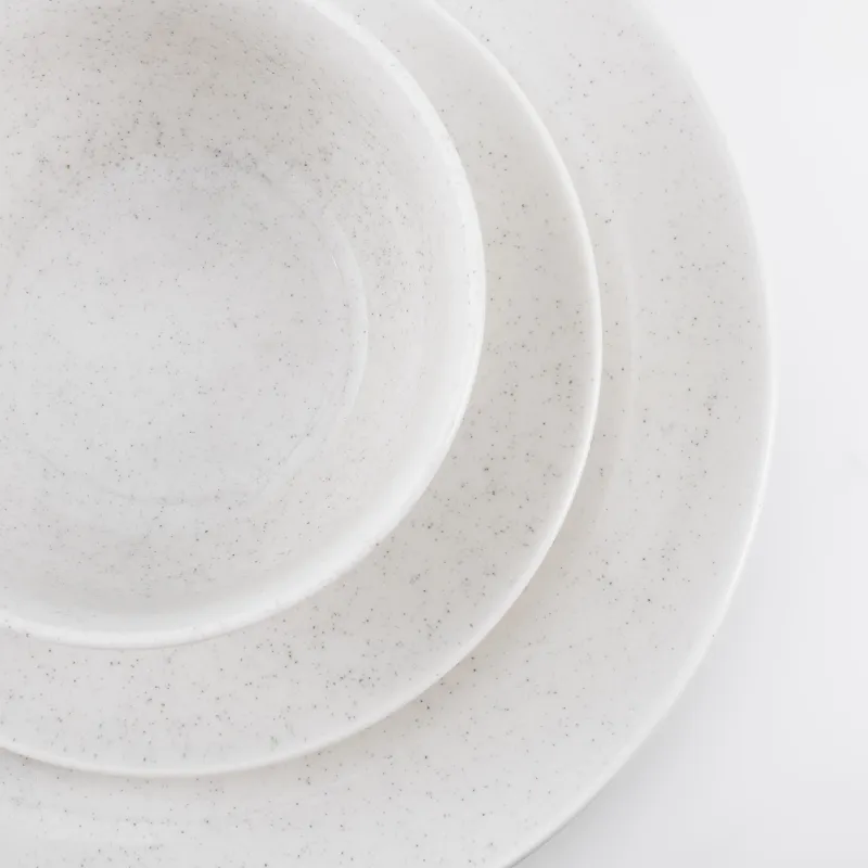 Сервиз обеденный, 6 перс, 18 пр, фарфор P, молочный, в крапинку, Latio, image-4