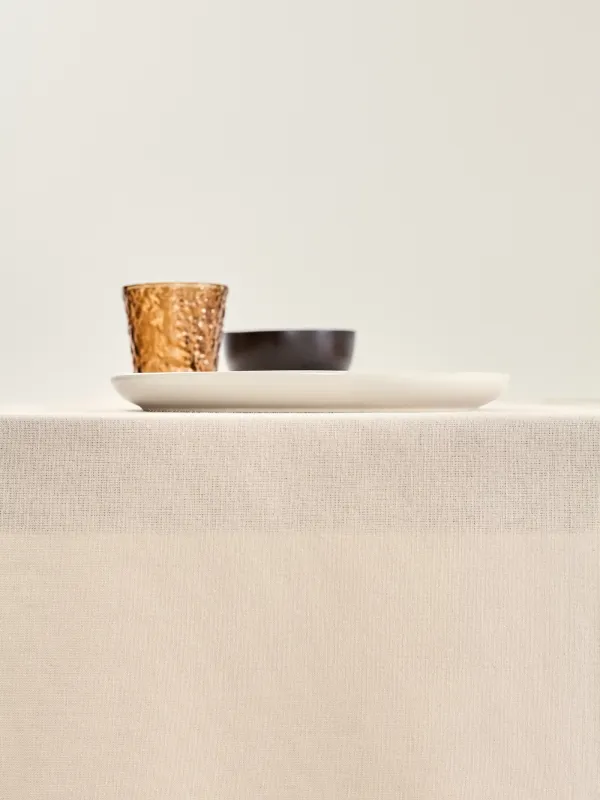 Дорожка настольная, 40х160 см, с бахромой, хлопок, бежевая, Framed, image-5