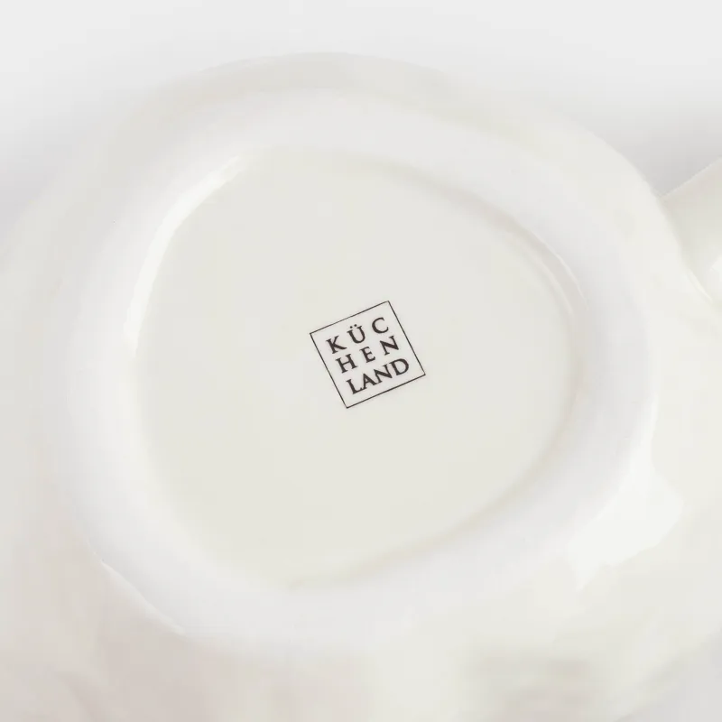 Кружка, 500 мл, керамика, молочно-золотистая, Сердце, Crumple amour, image-3