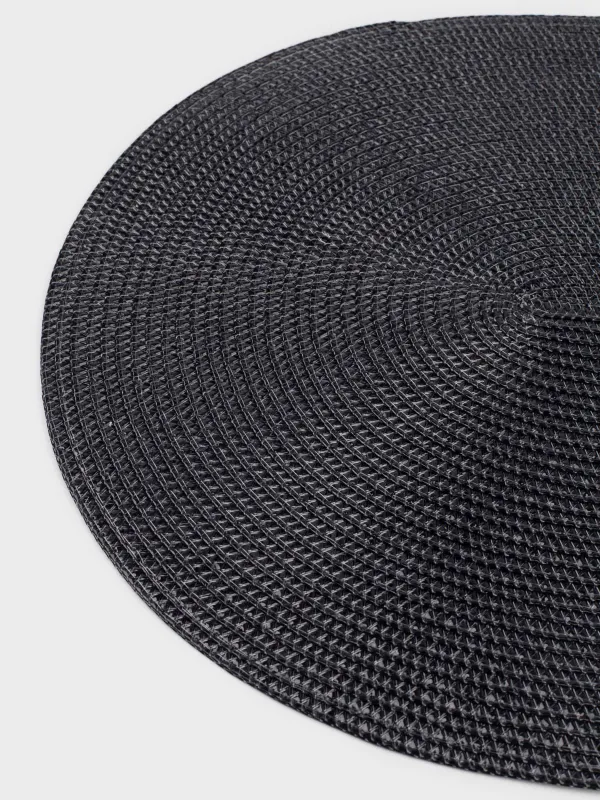 Салфетка под приборы, 30х45 см, полиэстер, овальная, черная, Circle shine, image-3