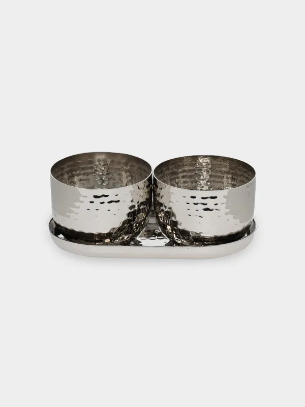 Емкость для специй, 8 см, 2 шт, с ложками, на подставке, сталь, Fantastic R, image-1