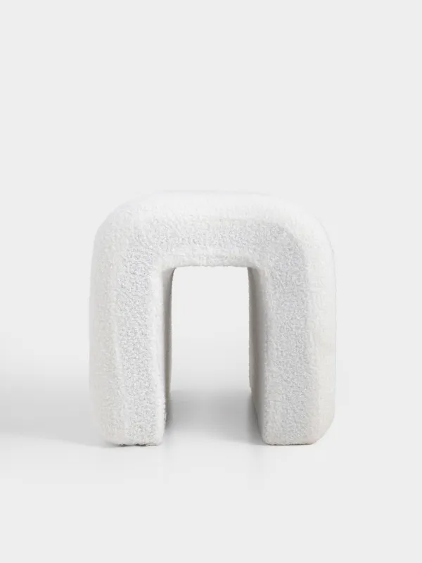 Банкетка, 76х40 см, букле/дерево, молочная, Арка, Boucle, image-3