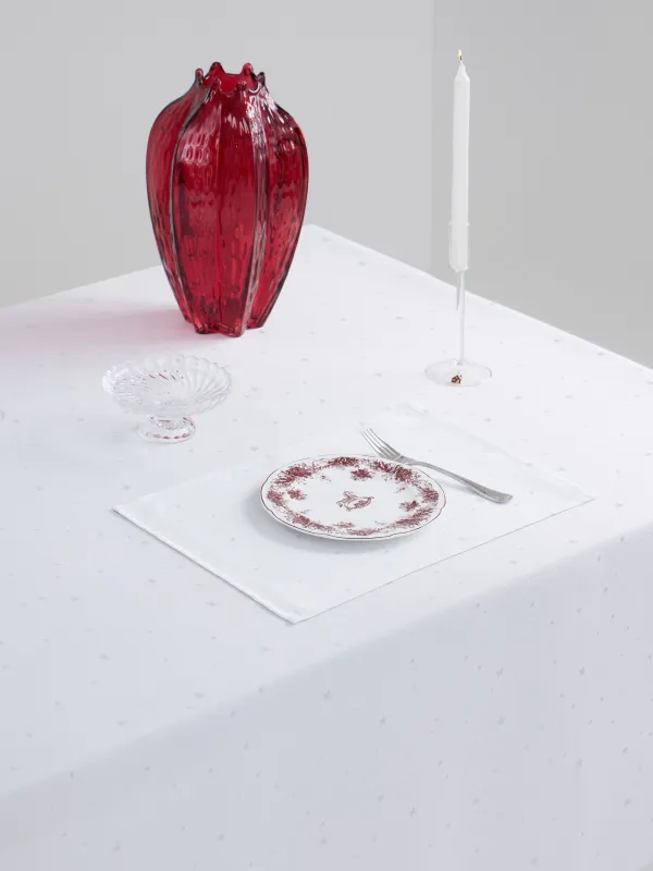 Салфетка под приборы, 30х45 см, из жаккарда, Серебристые звезды, Starlight, image-3