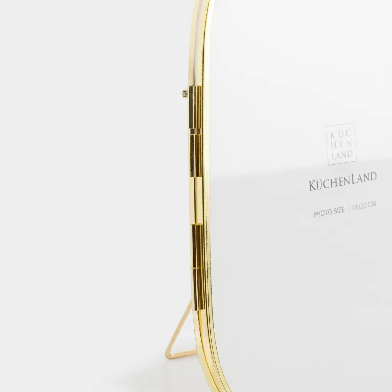 Фоторамка, 14х20 см, сталь/стекло, золотистая, Fantastic gold, image-2