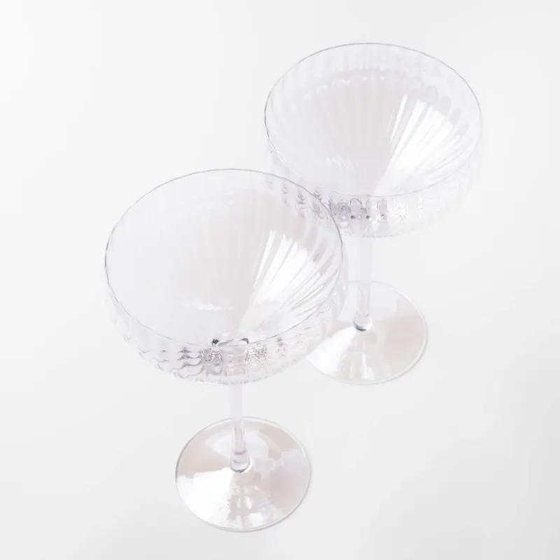 Бокал-креманка для шампанского, 320 мл, 2 шт, стекло, перламутр, Lombardy R polar, image-2