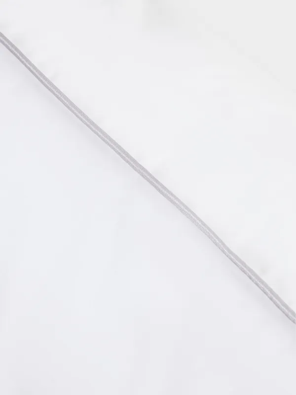 Подушка, 50х70 см, хлопок/микрофибра, белая, с серебристым кантом, Soft cotton, image-2