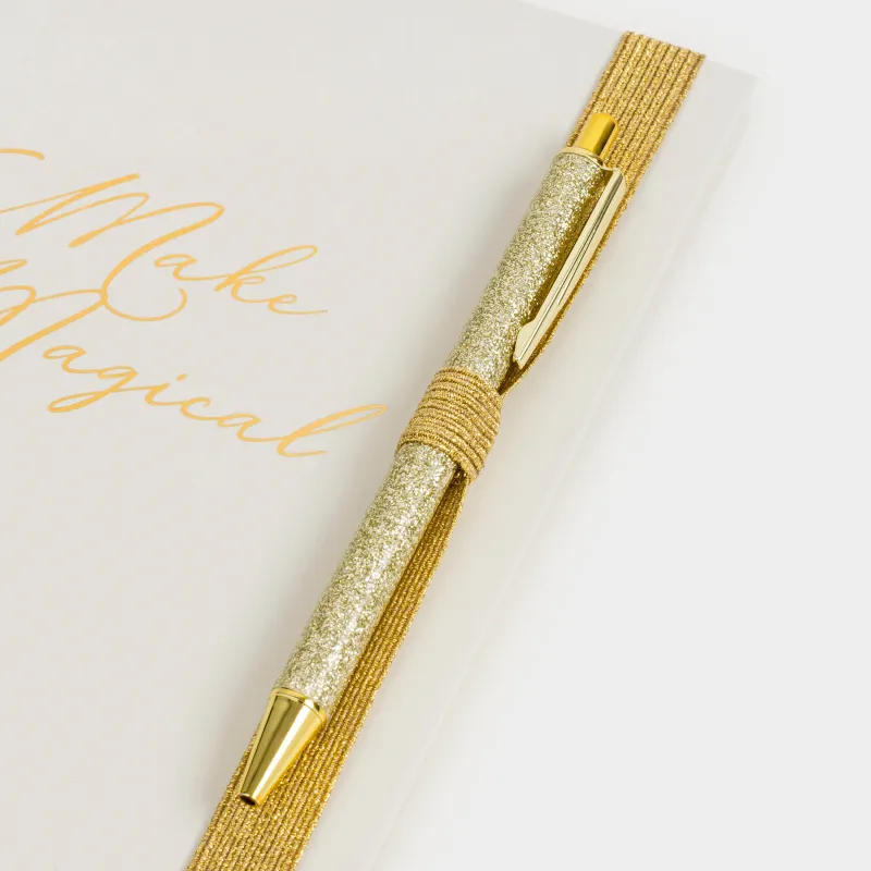 Блокнот для записей, 16х20 см, 80 л, на кольцах, с ручкой, молочный, Stationery sparkle, image-4