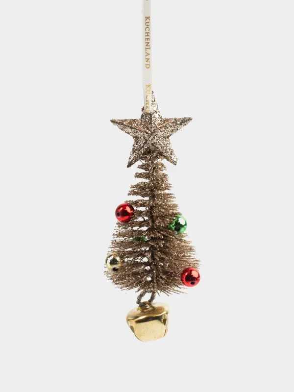 Игрушка елочная, 14 см, Ель со звездой, Spruce bell, image-0
