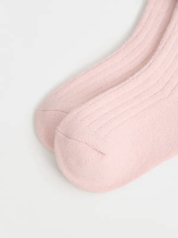 Носки детские, в рубчик, полиэстер/спандекс, розовые, Pleasantly, image-3