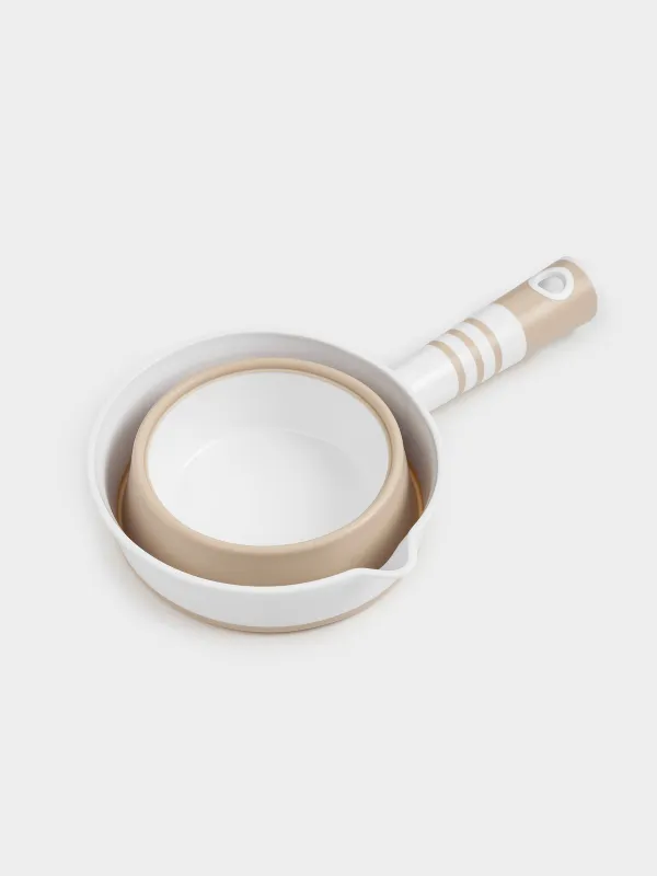 Ковш, 15 см, 1 л, складной, пластик/резина, бежевый, Foldaway, image-1