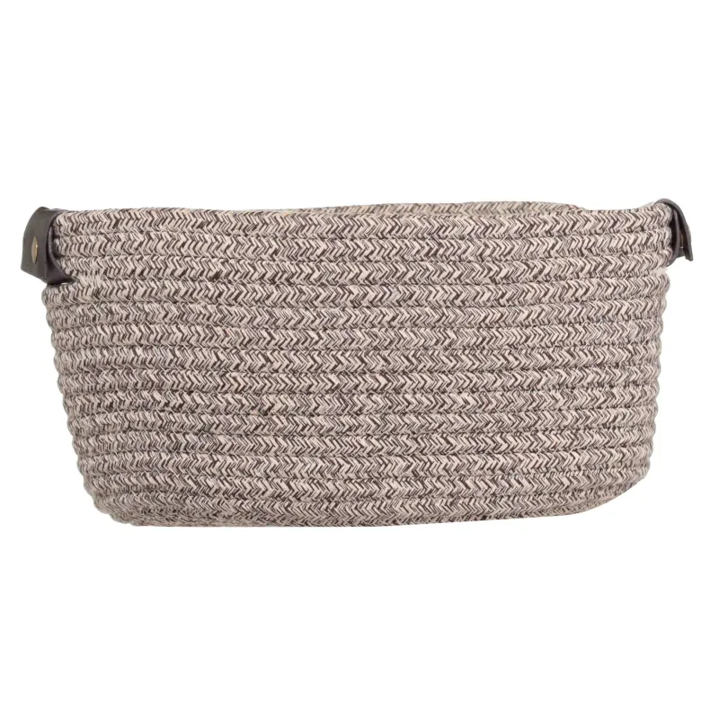 Корзина для хранения, 29х21х14 см, с ручками, хлопок/полиэстер, овальная, коричневая, Twine, image-2