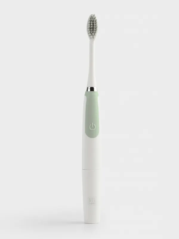 Щетка зубная, электрическая, 1 режим, 3 насадки, зеленая, Manny, image-0