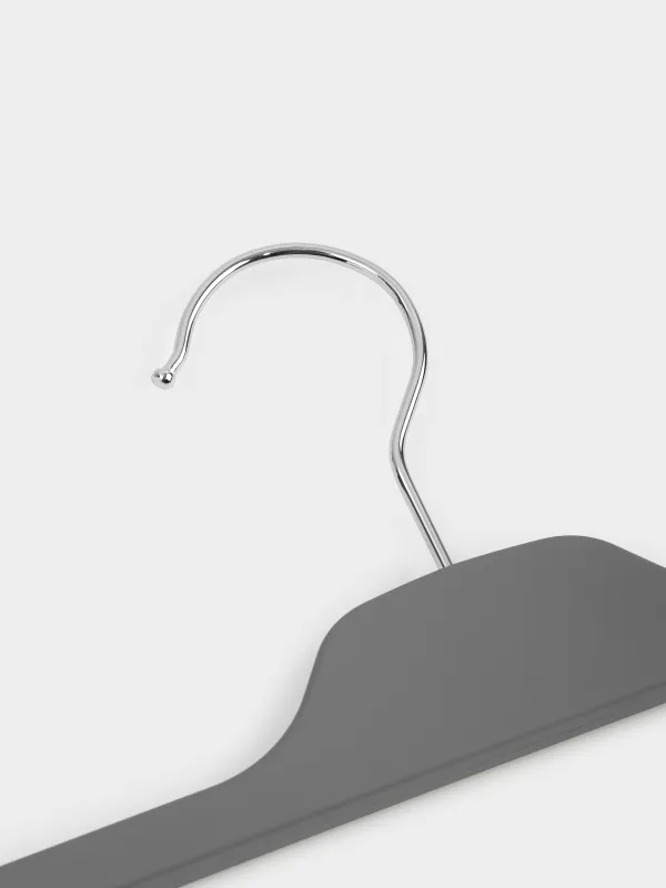 Вешалка для брюк/юбок, 35 см, 2 шт, с зажимами, пластик с покрытием, серая, Fun house, image-3