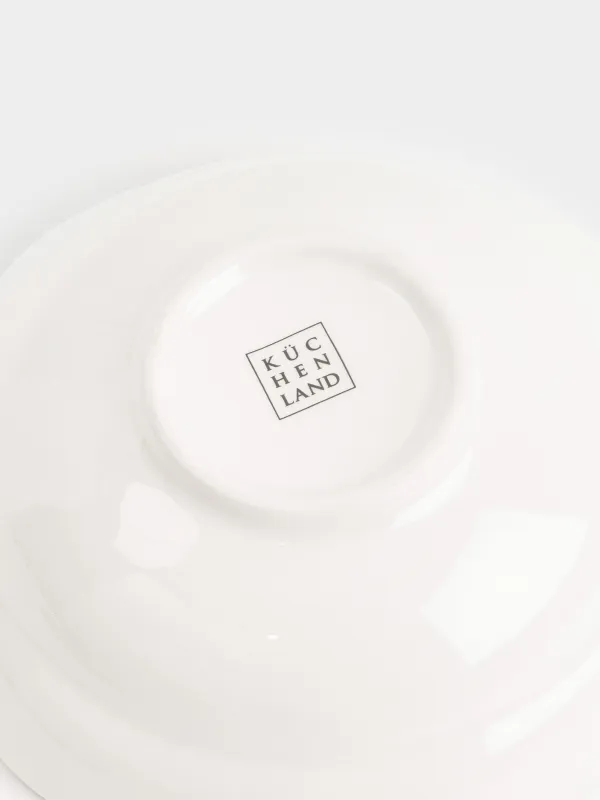 Салатник, 16х5 см, 440 мл, керамика, белый, Олени в снежном лесу, Woodland story, image-5