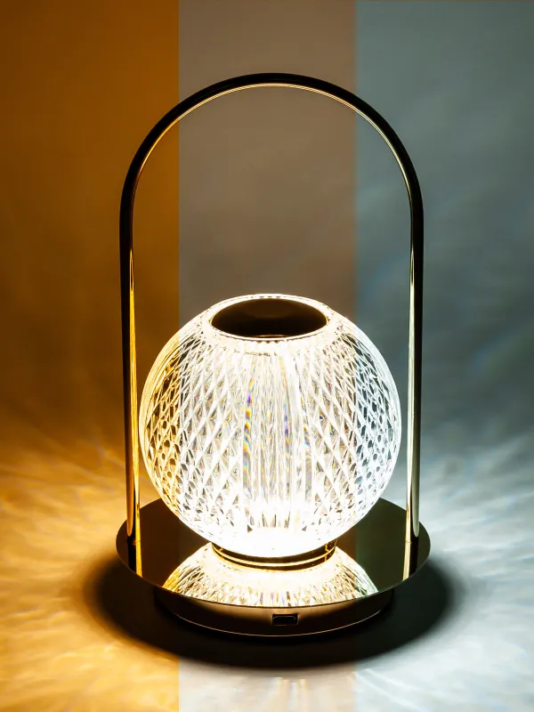 Светильник сенсорный, 22 см, беспроводной, Фонарь, Fantastic gold, image-5