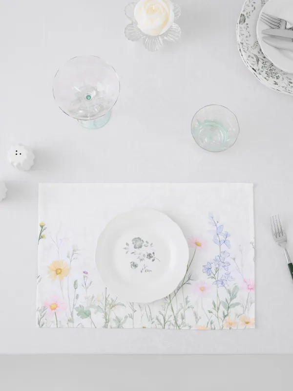 Салфетка под приборы, 30х45 см, из жаккарда, Полевые цветы, Petals serenity, image-2