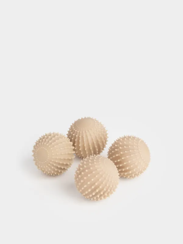 Шарик для стирки, 6 см, 4 шт, ПВХ, бежевый, Круг, Washing ball, image-0