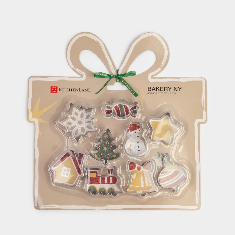 Набор форм для печенья, 9 шт, сталь, Новогодние фантазии, Bakery NY