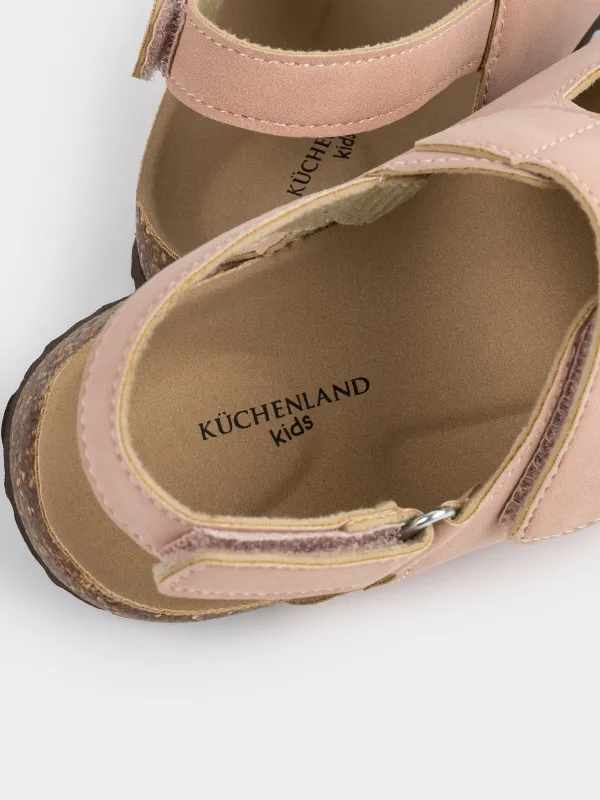 Сандалии детские, для девочек, на липучке, искусственная замша, розовые, Suede kids, image-5