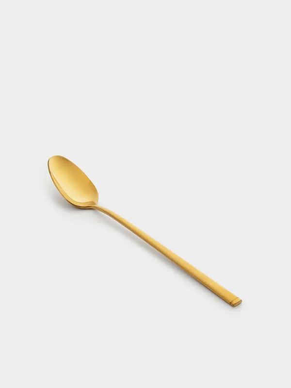 Ложка чайная, 2 шт, с длинной ручкой, сталь, золотистая, Madrid, image-1