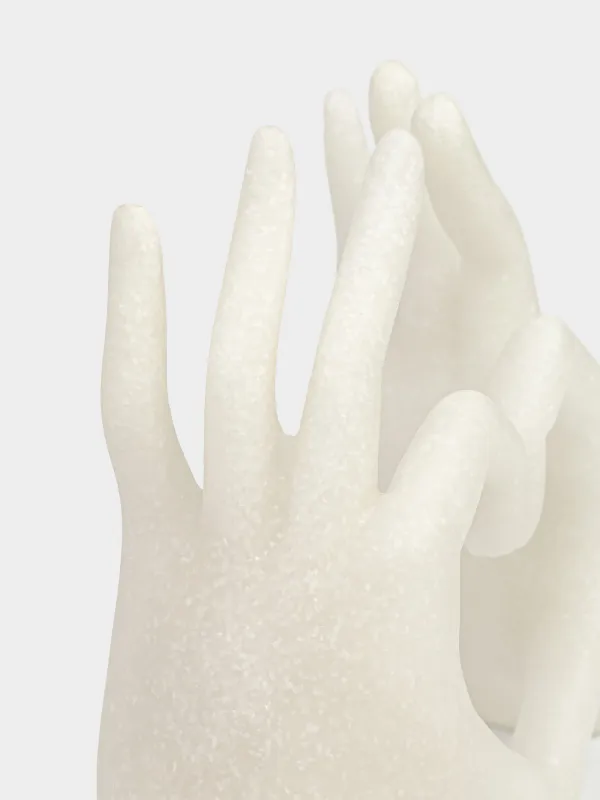 Статуэтка, 20х17 см, полирезин, молочная, Жест сердца, Hand, image-4