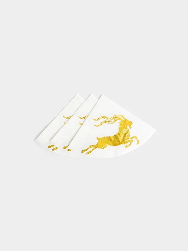 Салфетки бумажные, 33 см, 20 шт, Золотистый козел, Goat gold, image-3
