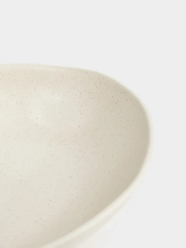 Салатник, 22х6 см, Мятый эффект, Crumple creme, image-4