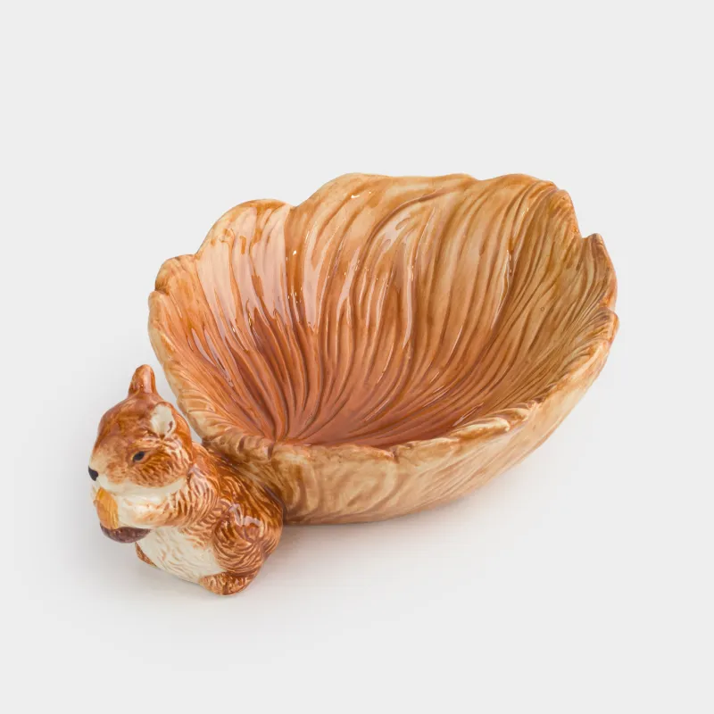 Блюдо глубокое, 24х9 см, керамика, коричневое, Белка, Forest symphony