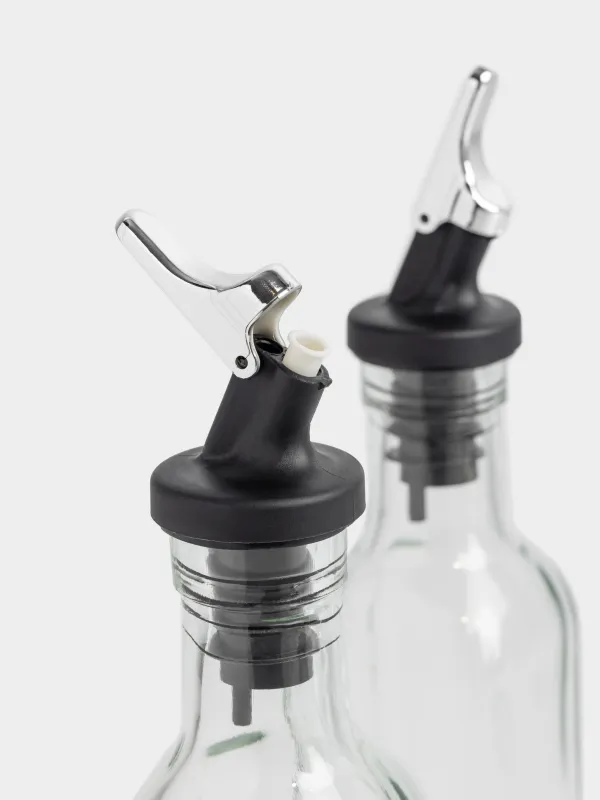 Набор для масла и уксуса, 150 мл, 2 шт, на подставке, стекло/металл, Comfort, image-4