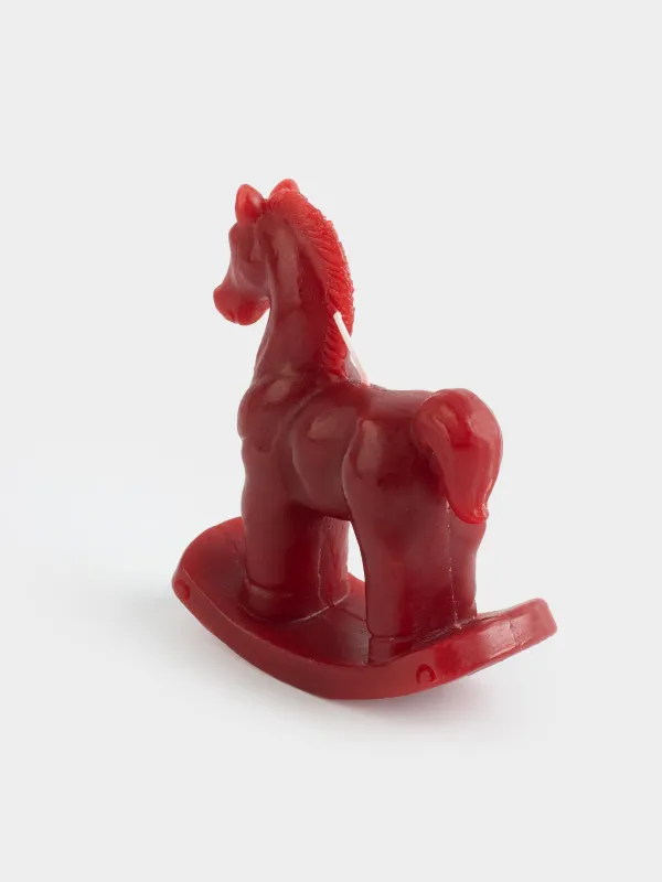 Свеча, 12 см, красная, Лошадка, Antique horse, image-2