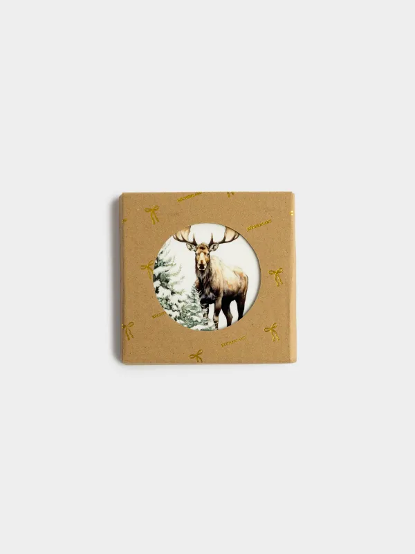 Подставка под кружку, Лось в лесу, Moose story, image-3