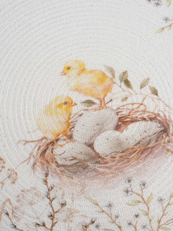 Салфетка под приборы, 38 см, Цыплята, Rotary print, image-1