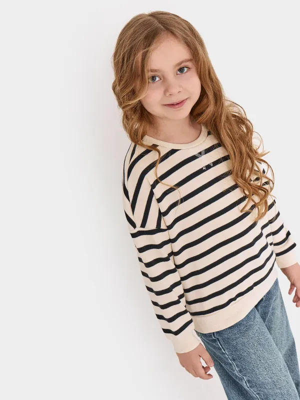 Свитшот детский, для девочек, бело-черный, Blaina, image-5