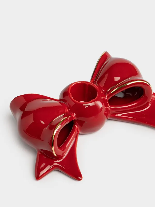 Подсвечник, 14х4 см, для тонкой свечи, Бант, Bow, image-2