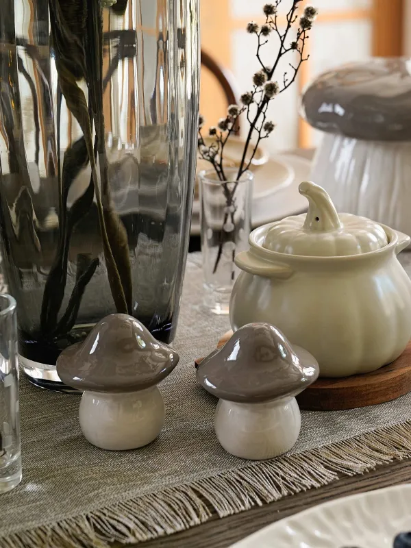 Статуэтка, 8 см, керамика, молочно-серая, Гриб, Slight frost, image-4