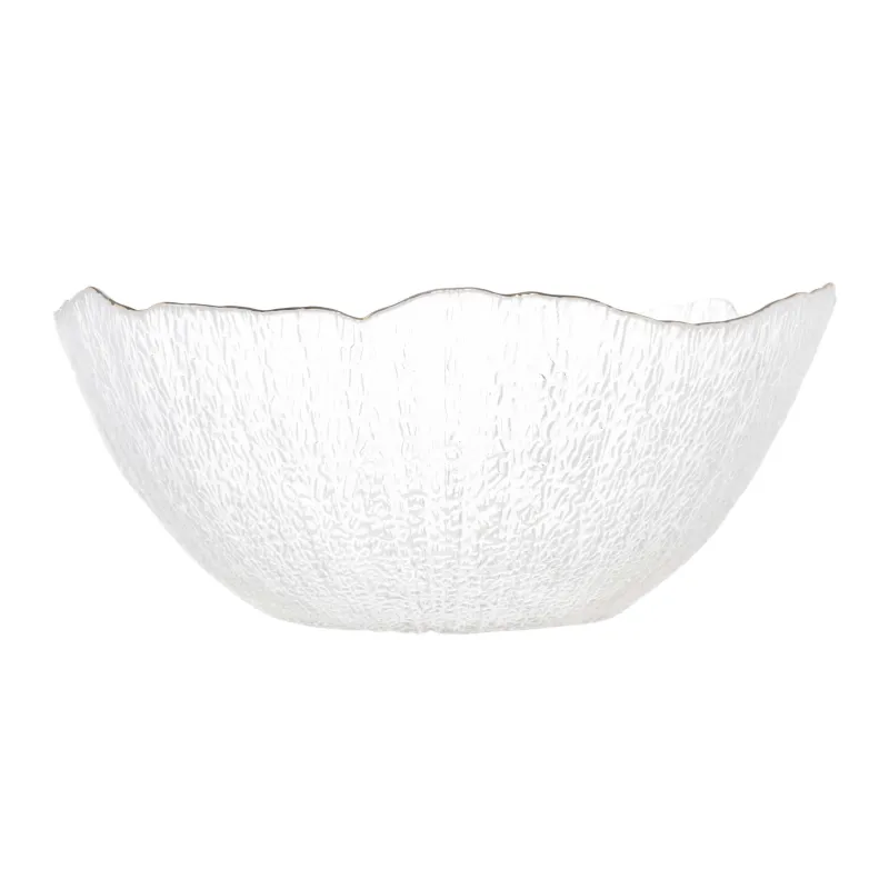 Блюдо глубокое, 25х10 см, стекло, с золотистым кантом, Berg, image-1