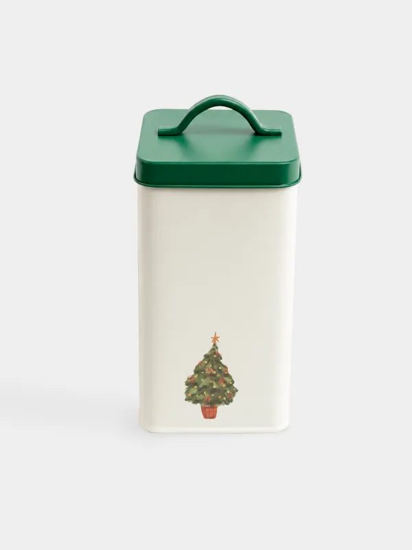 Банка для сыпучих продуктов, 1,5 л, Елка, Christmas magic, image-0