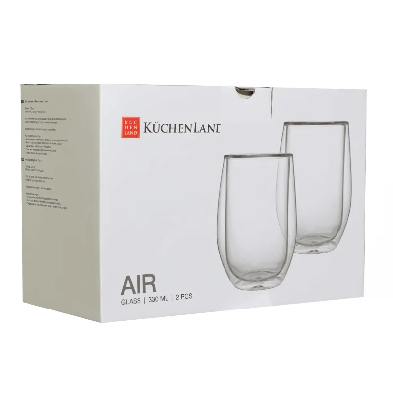 Стакан, 12 см, 330 мл, 2 шт, стекло Б, Air, image-2