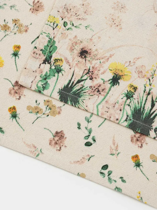 Полотенце кухонное, 40х60 см, 2 шт, хлопок, бежевое, Кролик и цветы, Rabbit in flowers, image-5