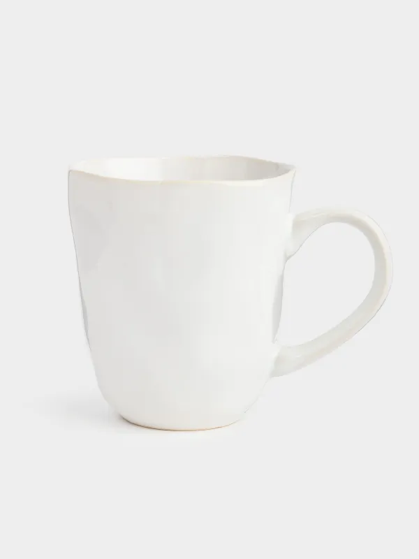 Кружка, 360 мл, керамика, белая, Неровный край, Bumpy, image-0