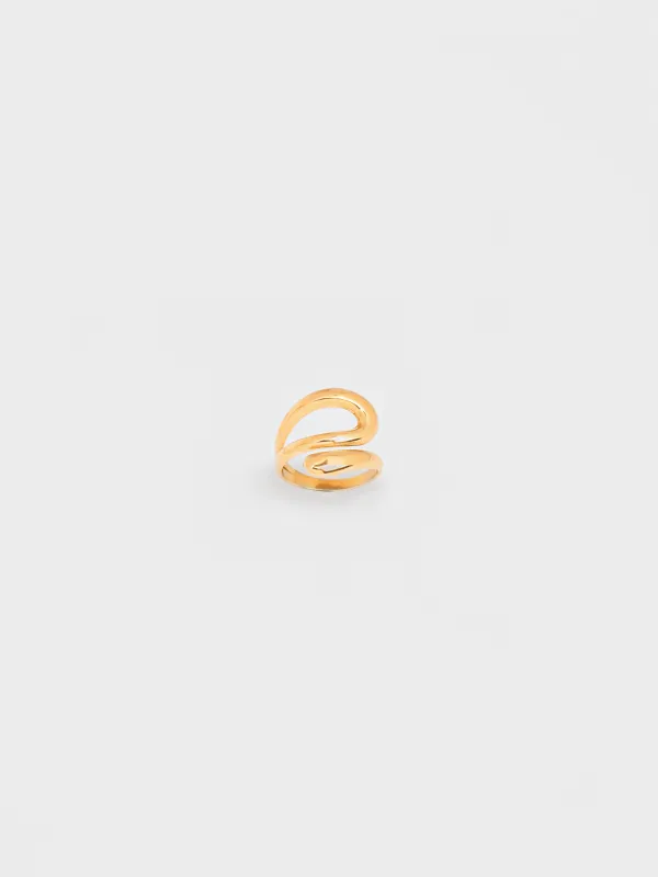 Кольцо, 2 см, единый размер, металл, золотистое, Jewelry, image-0